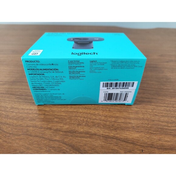 Logitech C270 Web Camera ~ Widescreen HD Video Calling ~ New In Sealed box - Picture 3 of 7